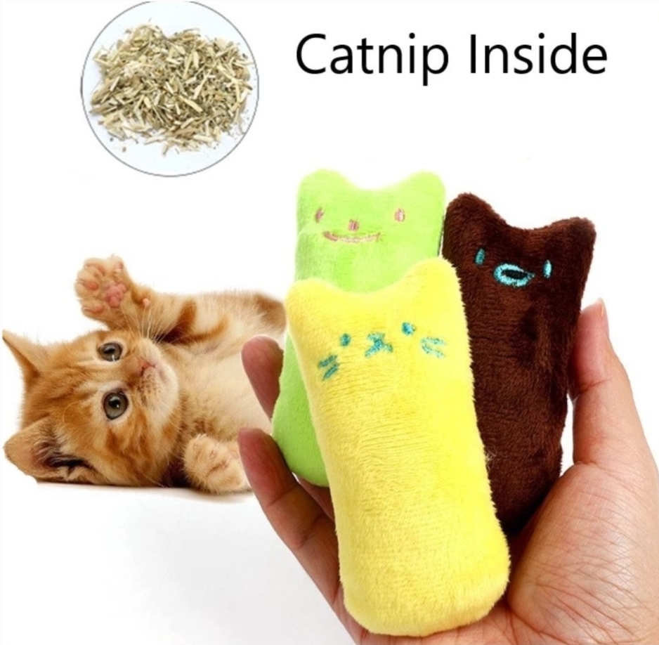 Catnip Pillow Scratch, Cat Kicker and Teeth Grinding Toys: