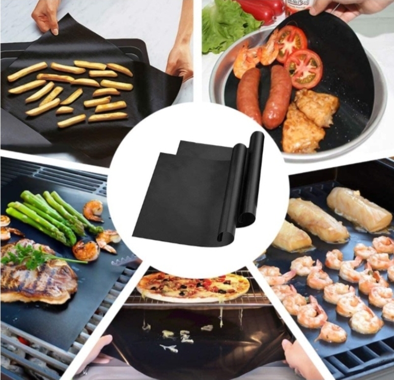 BBQ & Oven Full Flavour Healthier Grill Mats, 5 Pcs:
