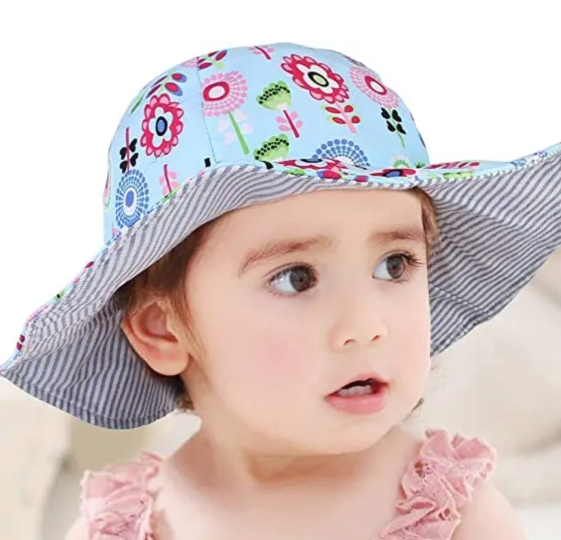 GEMVIE  Children's Premium Quality Flower Bucket Sun Hat: