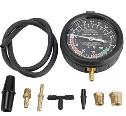 Solimeta Fuel Pump and Vacuum Tester Gauge Leak Carburetor Pressure