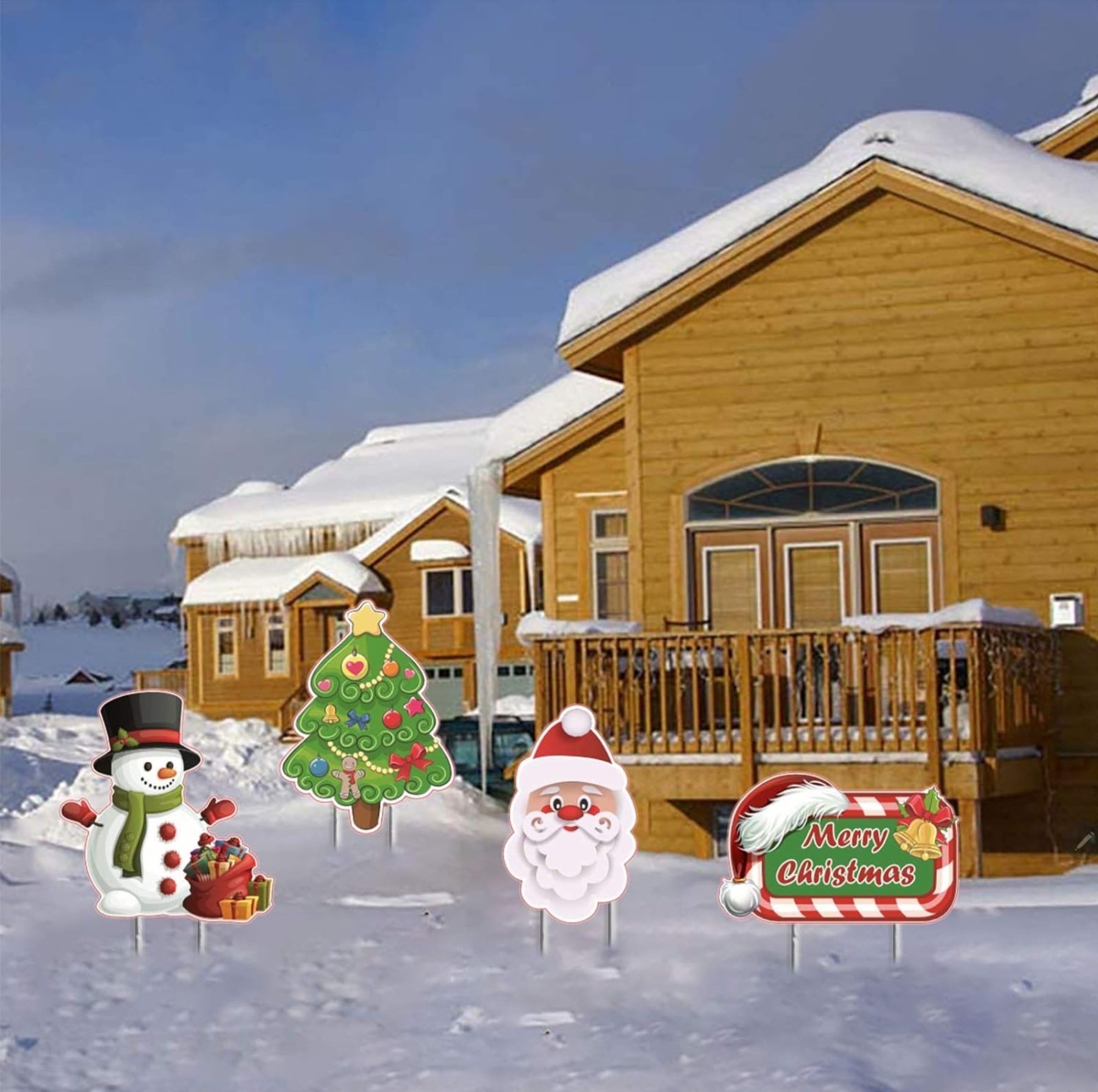 Anxicer Christmas Indoors & Outdoors Very Festive Holiday Signs, with Stakes. RRP £19.95