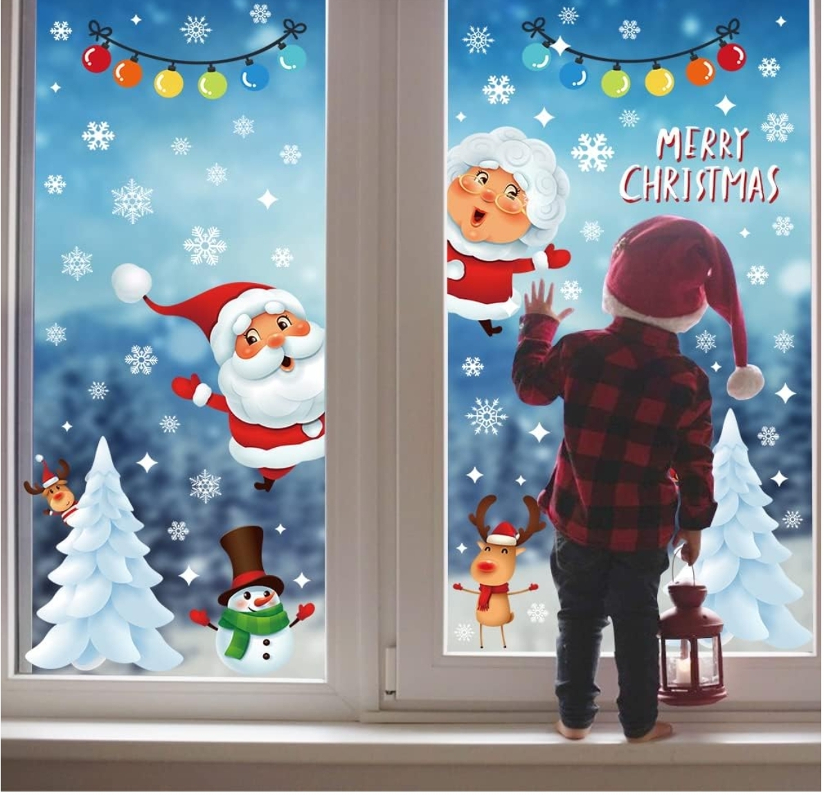 YusonGirl: Christmas DIY festive decoration sticker set. Perfect for window, wall, fridge, and any smooth surface stickers. (P2)