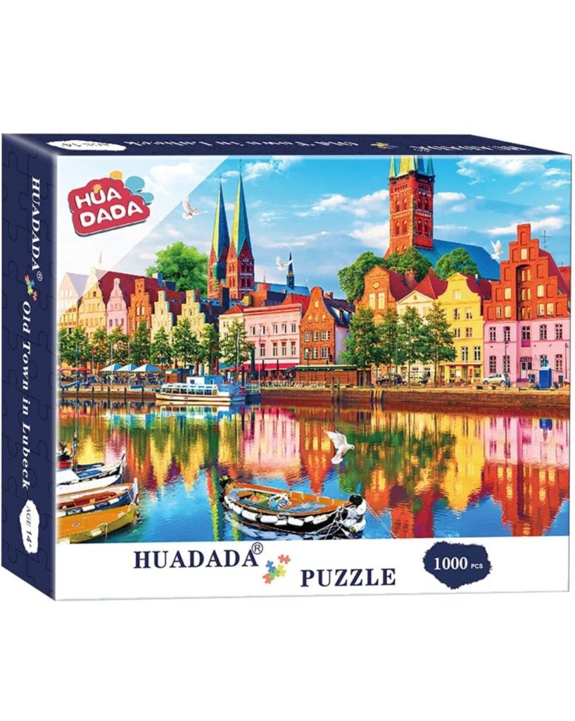 Jigsaw Puzzles 1000 Pieces of an Old Town Landscape in Lubeck. Perfect fun way to keep your brain motivate..